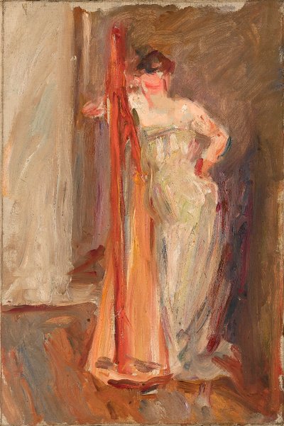 Femme à la harpe, c.1905 da Albert de Belleroche